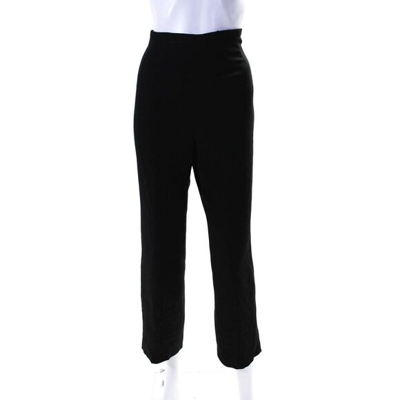 Serge & Real Womens Mid Rise Crop Straight Leg Pleated Pants Black Size 6 - Picture 1 of 5